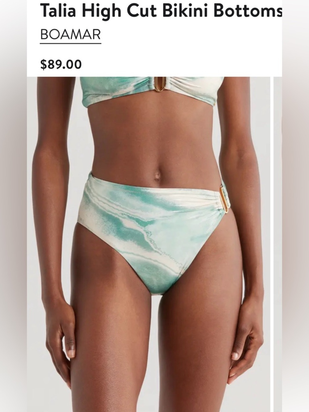 BOAMAR NEW Size Large Talia High Cut Bikini Bottoms